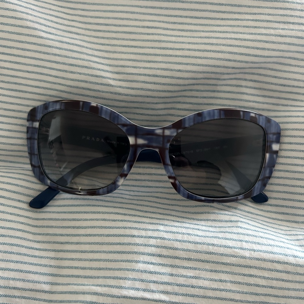 Prada Blue and White Sunglasses